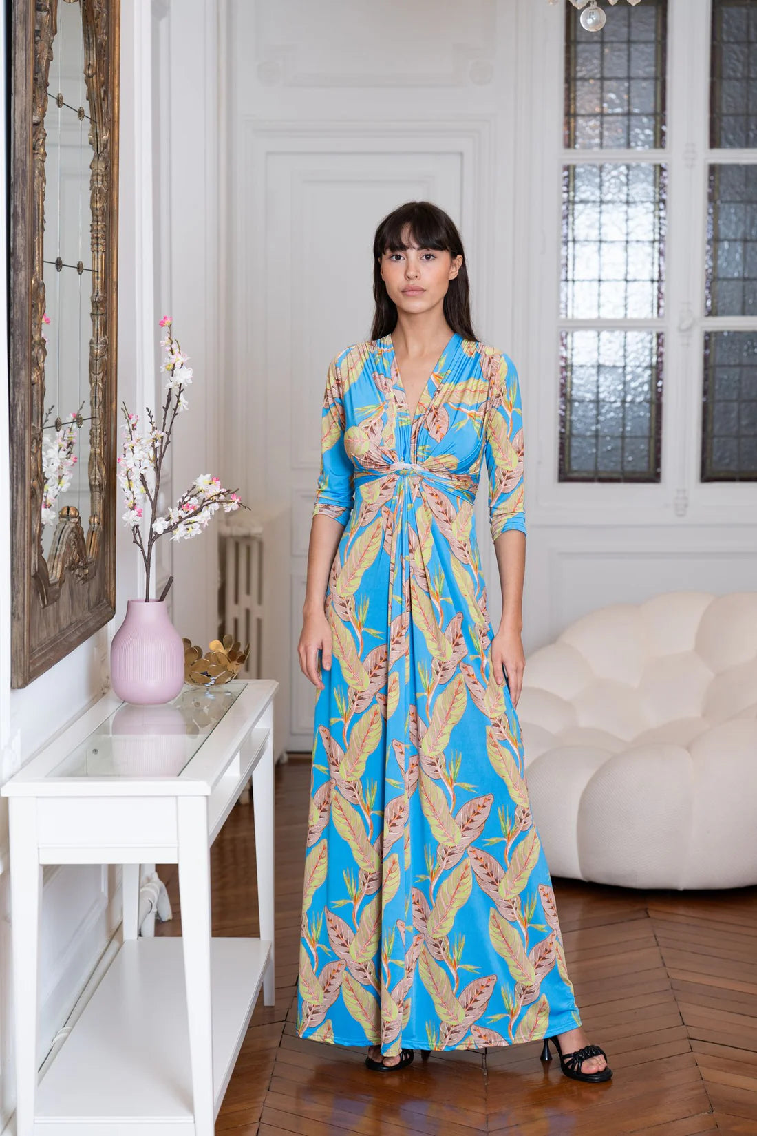 Dress Matha: Sophisticated Formal Tropical Dress Dress Matha: Sophisticated Formal Tropical Dress