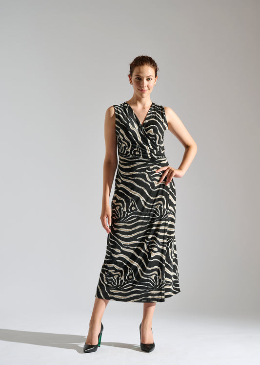 Dress Milou: Animal Print Midi Dress