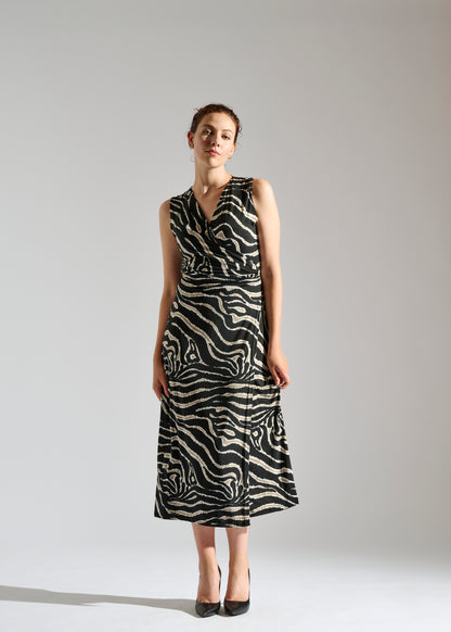 Dress Milou: Animal Print Midi Dress