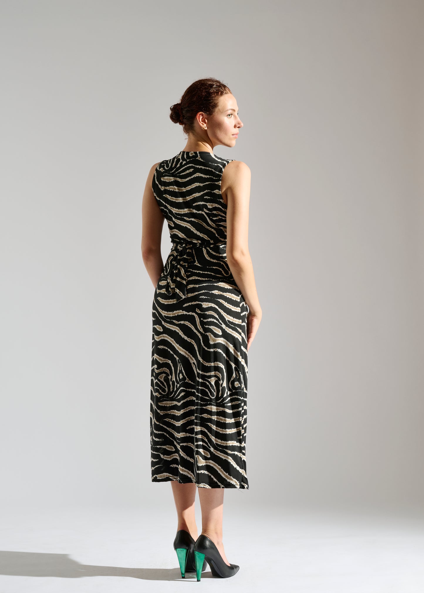 Dress Milou: Animal Print Midi Dress