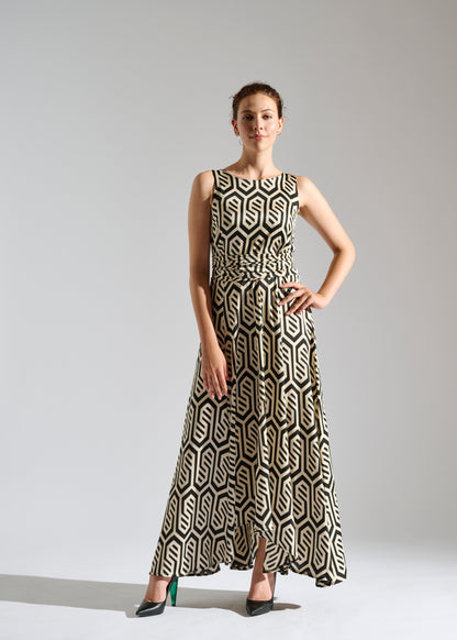 Dress Calvin: Top-Quality Geometric Maxi Dress