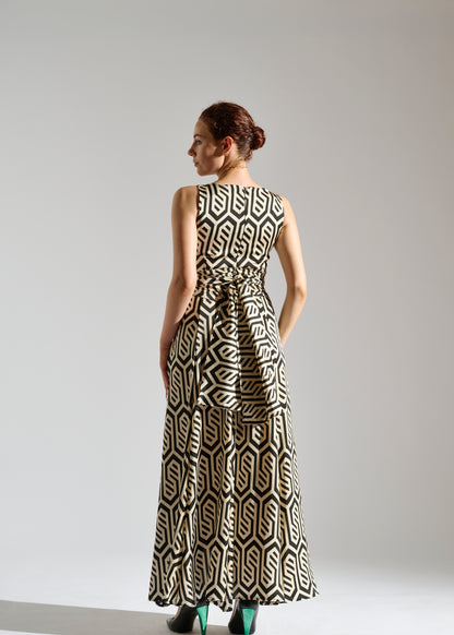 Dress Calvin: Top-Quality Geometric Maxi Dress